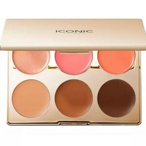 Iconic London Multi-Use Cream‎ Blush, Bronze & Highlight Palette, 0.11 oz